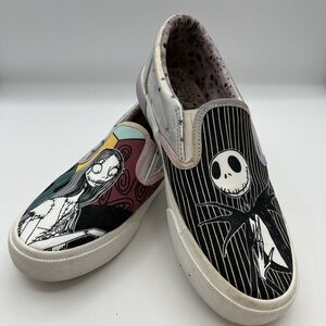 The Nightmare Before Christmas Slip-On Loafer Shoes Wms Sz 6.5 Hologram Holiday